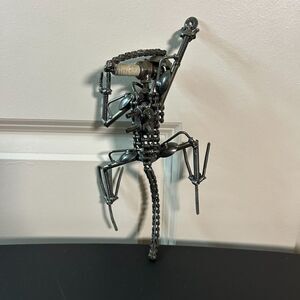 Scrap Metal Xenomorph Alien Wall Art 9" Handmade Recycled Hardware Sculpture